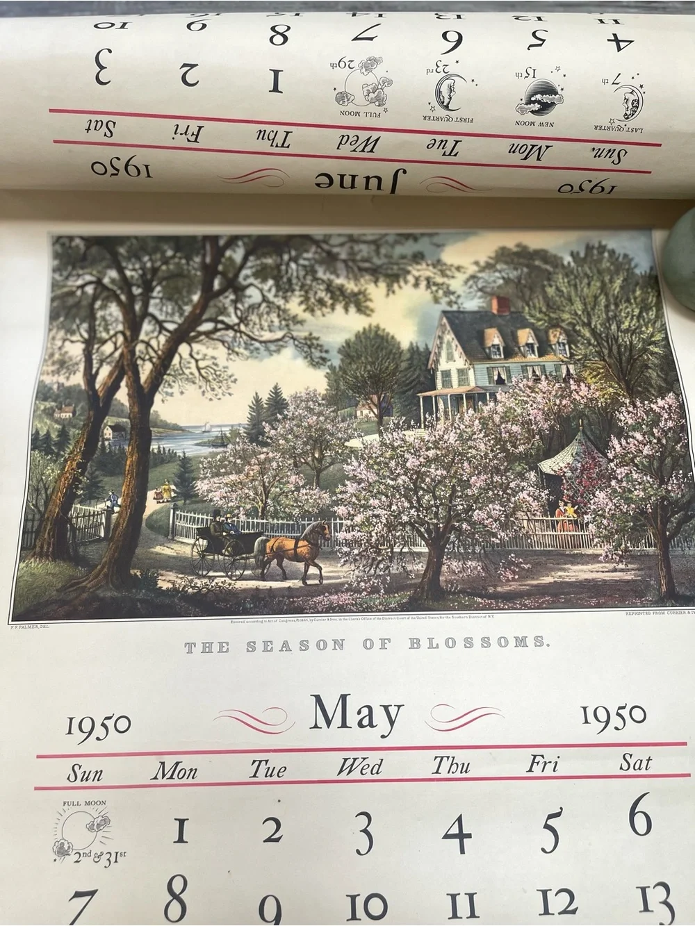 1950s Authentic Hartford, CT Illustrated Wall Calendar